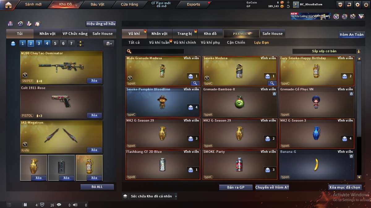 shop acc cf uy tin gia re